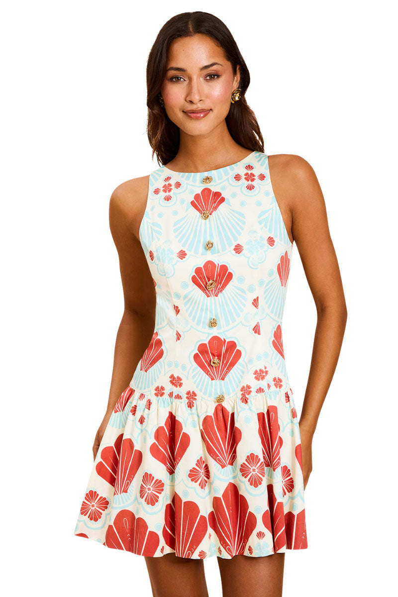 HAPPY HOUR MINI DRESS IN POPPY BREEZE