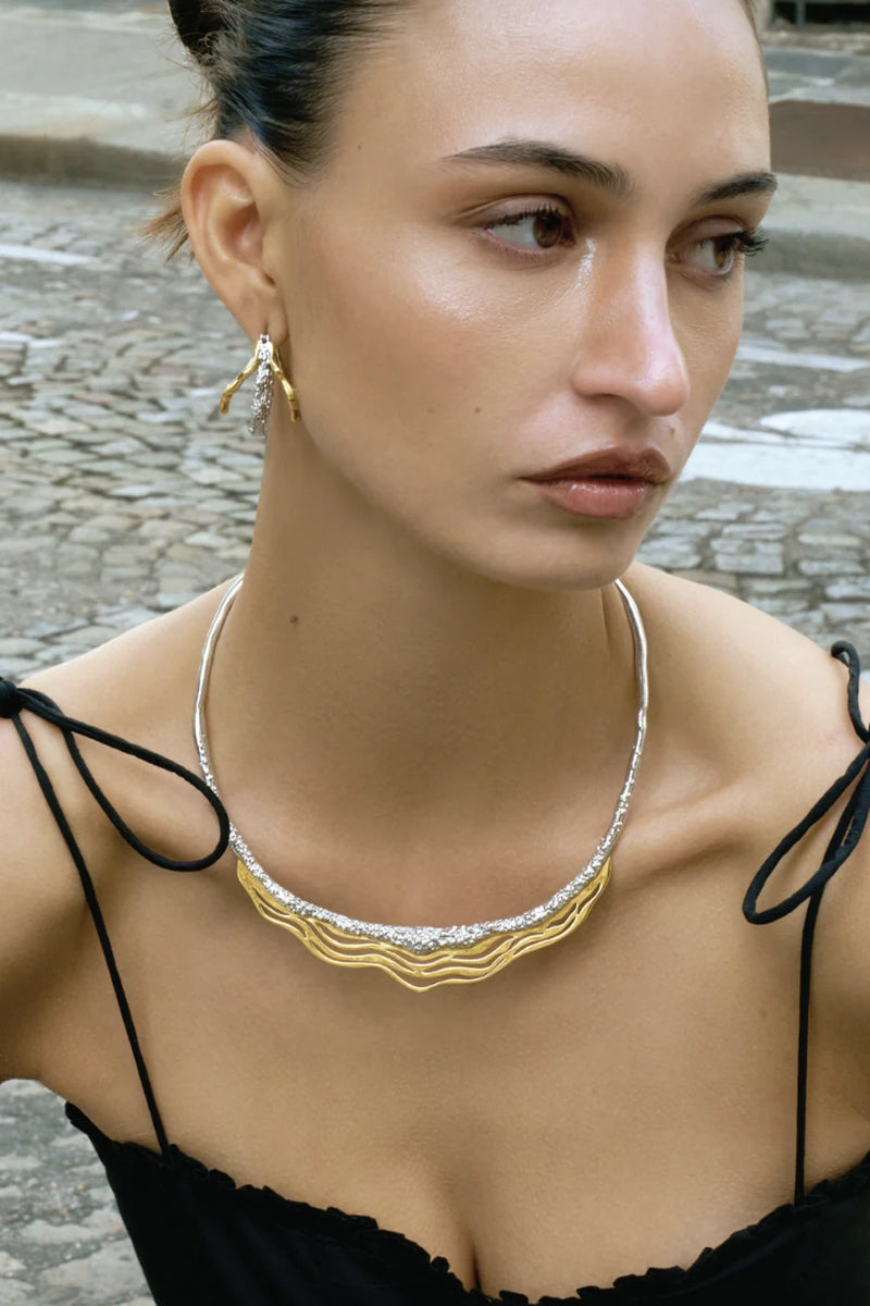 Elegant Jude Benhalim Harmonia Necklace featuring a delicate chain and intricate pendant design.