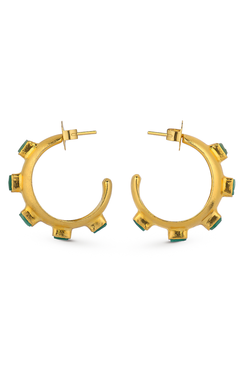 Gold Havana Glow earrings by Fenomena featuring stylish, lightweight design with a vibrant glow finish.
