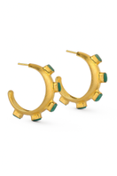 Gold Havana Glow earrings by Fenomena featuring a stylish hoop design with intricate detailing.