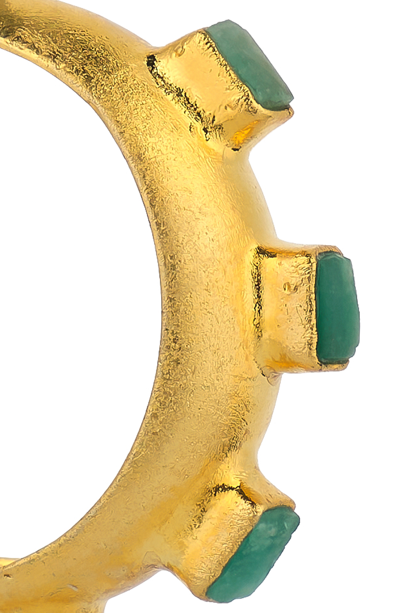 Gold Havana Glow earrings by Fenomena featuring stylish, lightweight hoop design with a radiant finish.