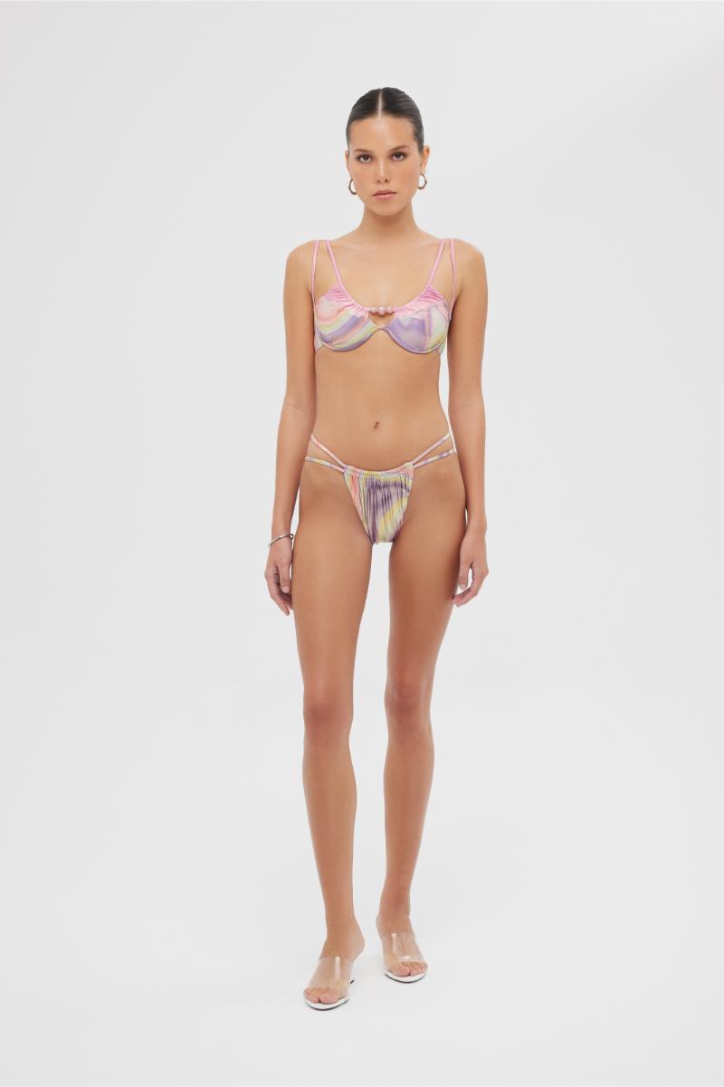 HELIOS BIKINI SET IN PINK PRINT - CULT MIA