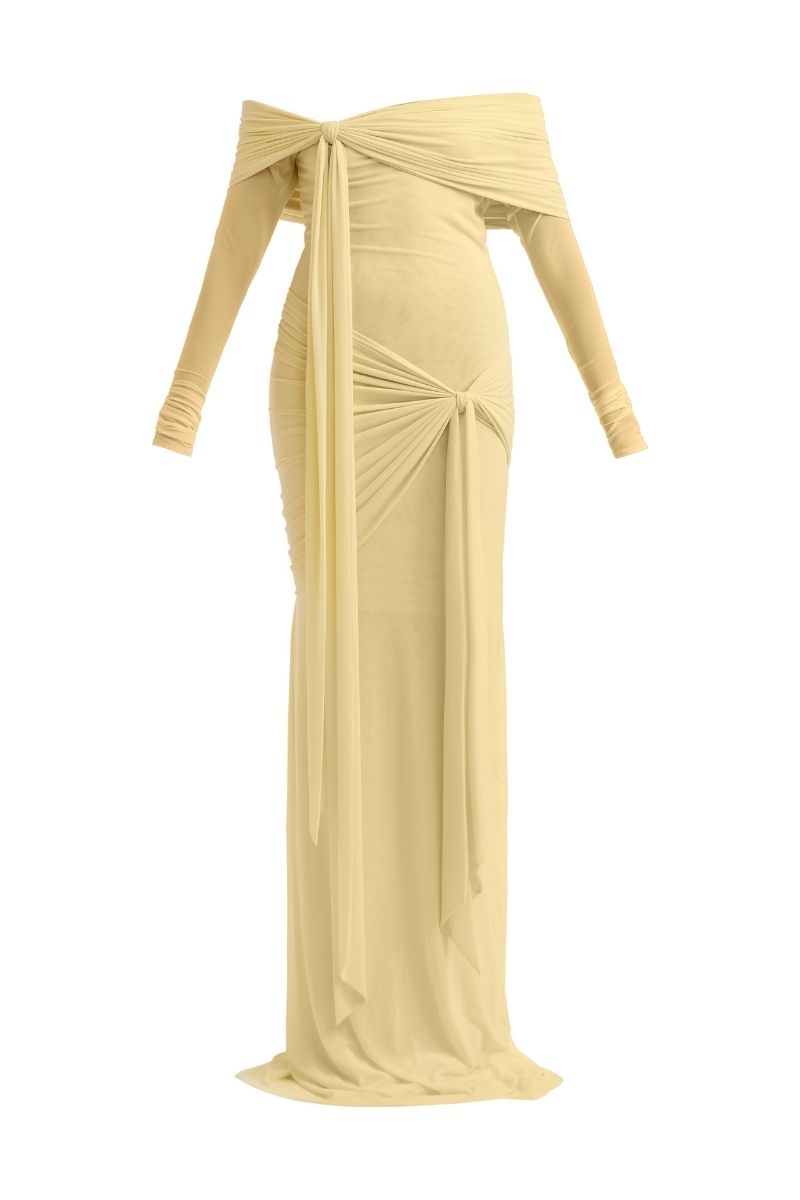 HELOISE BUTTER YELLOW MAXI DRESS