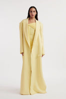 Deme By Gabriella HELOISE Butter Yellow Jacket with long sleeves and front pockets, stylish outerwear for women.