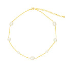 LAVANI JEWELS high priestess pearl choker necklace with white pearls and intricate silver design, elegant jewelry for special occasions