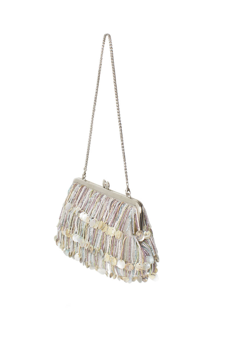 TASSELS PASTEL HOLD ME CLUTCH - CULT MIA