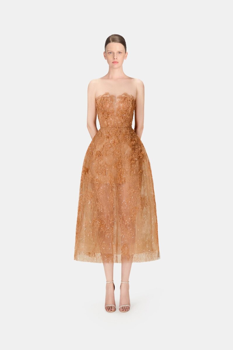 HONEY BEADED LACE DRESS