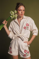 Estefania Honey Rose shorts displayed on a model, featuring a stylish, lightweight summer design with a relaxed fit.