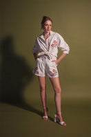 Estefania honey rose shorts featuring a stylish short design with a honey rose pattern and comfortable fit.