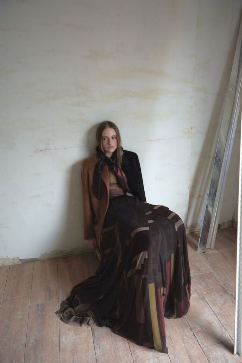 Multicolor Huari tulle maxi skirt by Balkanica with flowing layers and vibrant hues, perfect for bohemian style outfits.