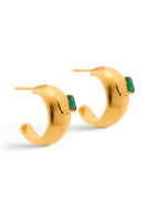 Gold Hudson Muse hoop earrings by Fenomena featuring a sleek, modern design with a polished finish.