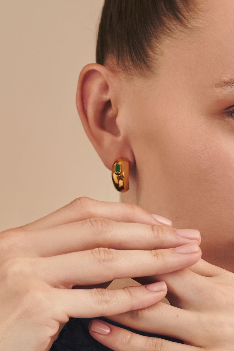 HUDSON MUSE HOOPS IN GOLD - CULT MIA