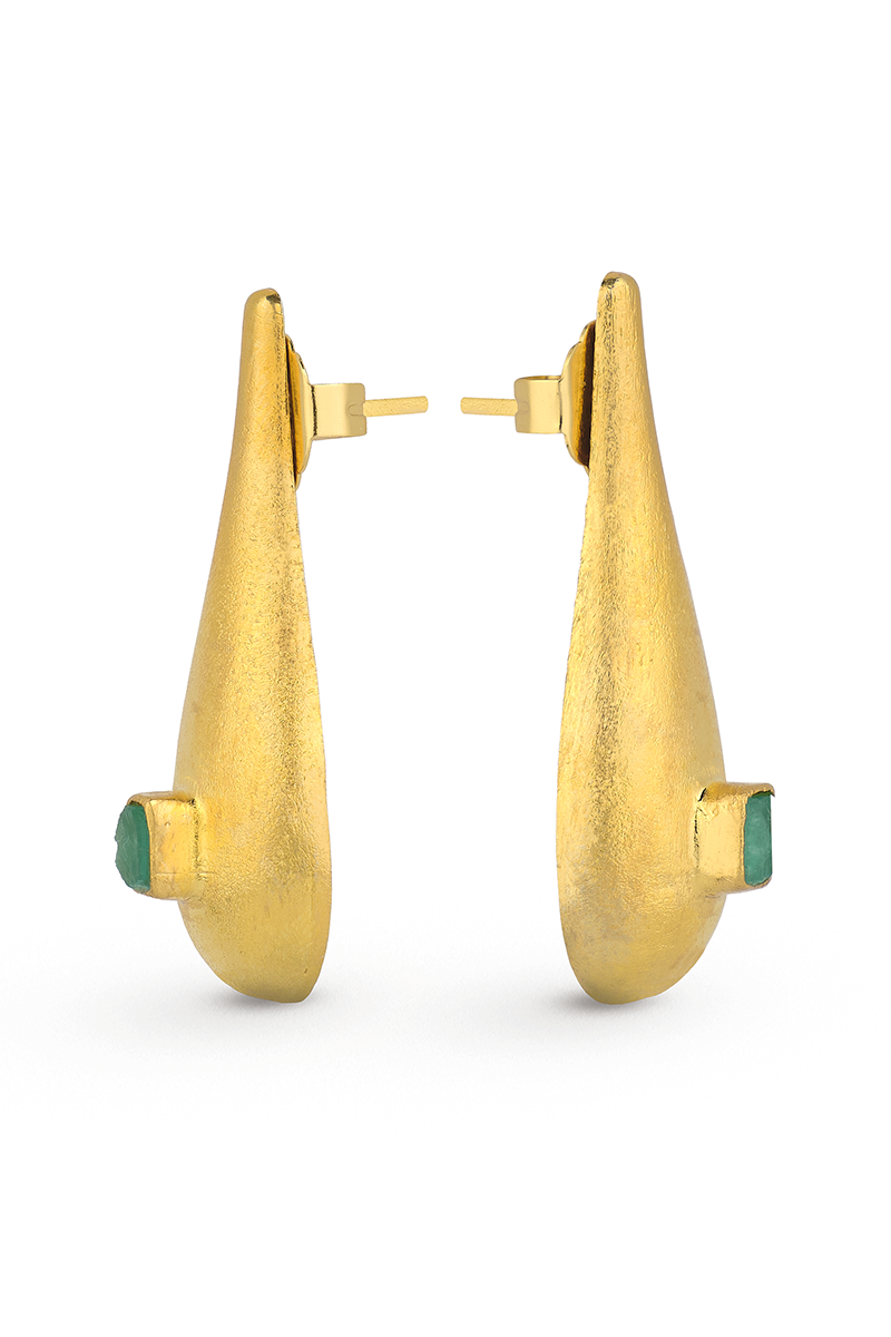 Gold Hudson Drop Tears Earrings by Fenomena featuring elegant teardrop-shaped dangles on classic earring hooks.