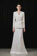 White Plan Hygien Set co-ords featuring a matching top and bottom in a clean, modern design for comfortable everyday wear.