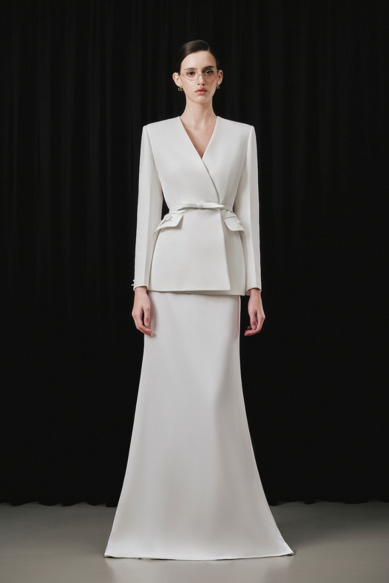 White Plan Hygien Set co-ords featuring a matching top and bottom in a clean, modern design for comfortable everyday wear.