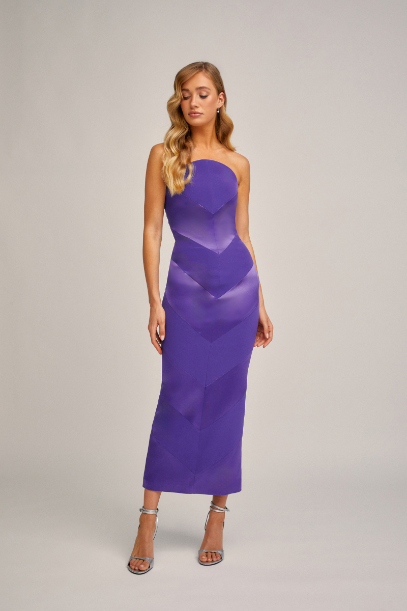IBIZA MIDI DRESS IN PURPLE - CULT MIA