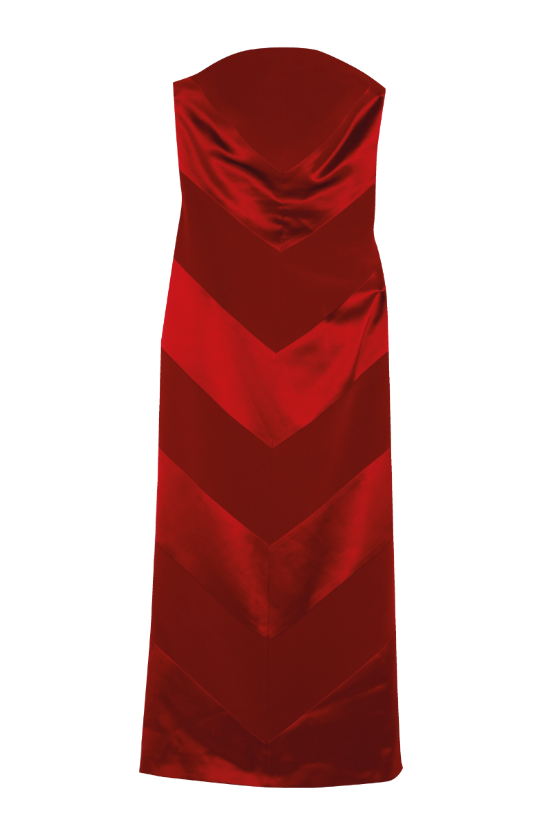 IBIZA MIDI DRESS IN RED