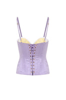 Purple Candy Corset top from IKINITA featuring a fitted design and decorative lace detailing.