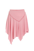 Baby pink mini skirt from IKINITA featuring a stylish, fitted silhouette and a playful, modern design.