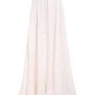 White maxi skirt from IKINITA's Innocent Skirt collection, flowing fabric and elegant design perfect for casual or dressy wear.