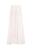 White maxi skirt by IKINITA, featuring a flowing design and lightweight fabric, perfect for casual or elegant outfits.
