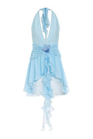 Blue mini dress from IKINITA's LA BIANA IN BLUE collection, featuring a stylish, fitted design ideal for casual or semi-formal occasions.