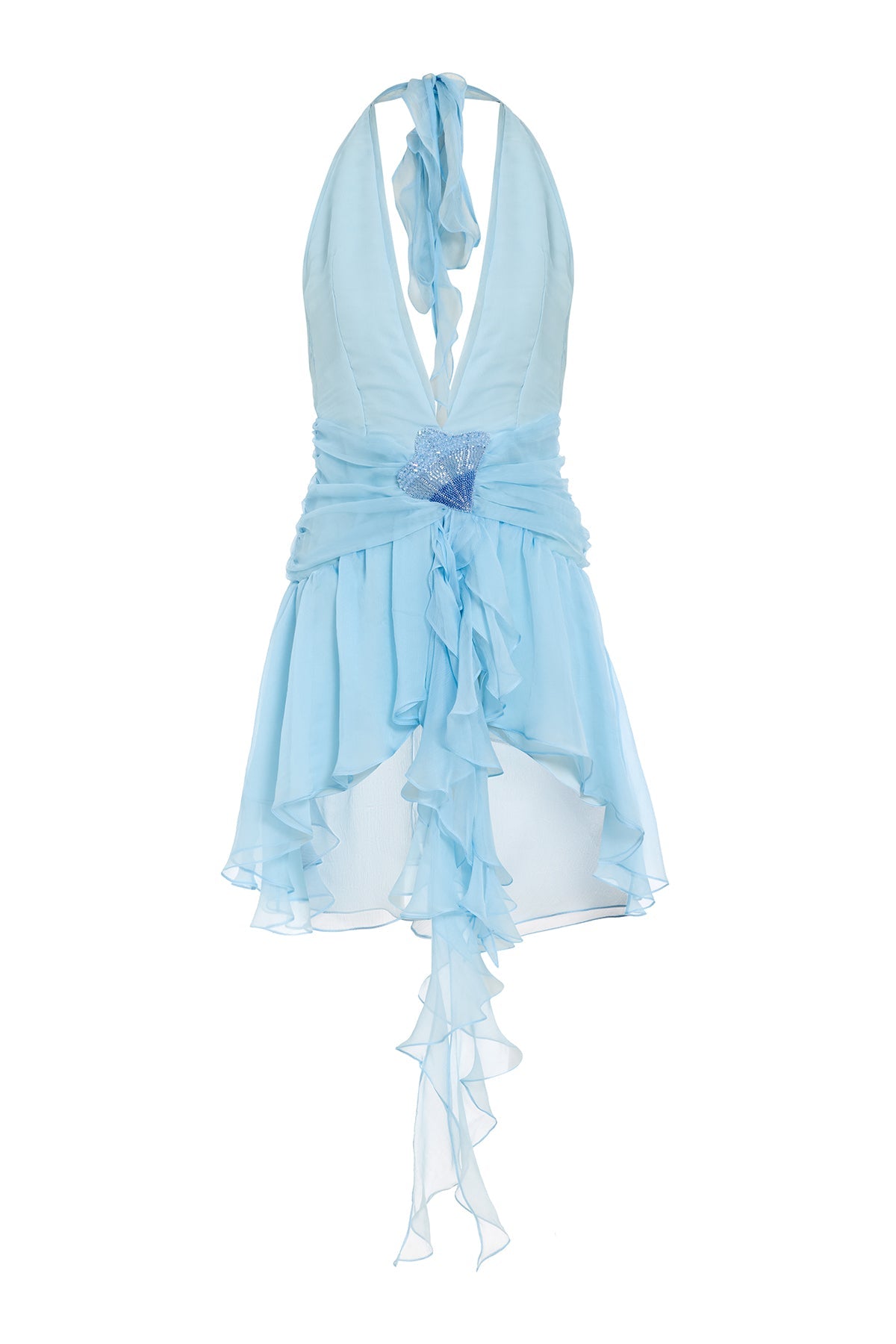 Blue mini dress from IKINITA's LA BIANA IN BLUE collection, featuring a stylish, fitted design ideal for casual or semi-formal occasions.