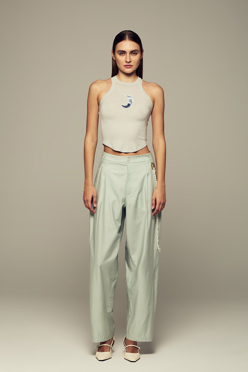 Blue Wave Top by IKINITA, stylish women’s blouse with flowing fabric and ocean-inspired design, perfect for casual or semi-formal wear.