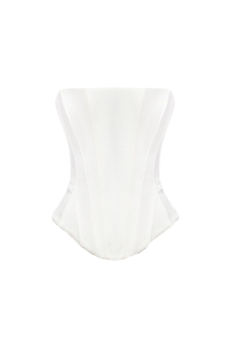 DITA CORSET SATIN IN OFF-WHITE - CULT MIA
