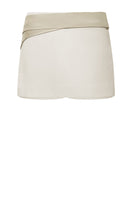 White Yorkshire mini skirt by Lekieu, featuring a stylish, fitted design perfect for casual or semi-formal wear.