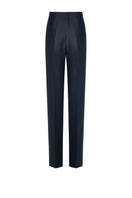 NIKORA navy pants by LEKIEU, showcasing stylish, tailored design with a comfortable fit and classic waistband.