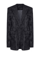Black LEKIEU Grenoble jacket, a stylish and warm outerwear piece featuring a sleek design and front zipper closure.