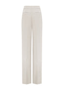 Cream LEKIEU Cardiff pants with a tailored fit, displayed on a neutral background showing front view.