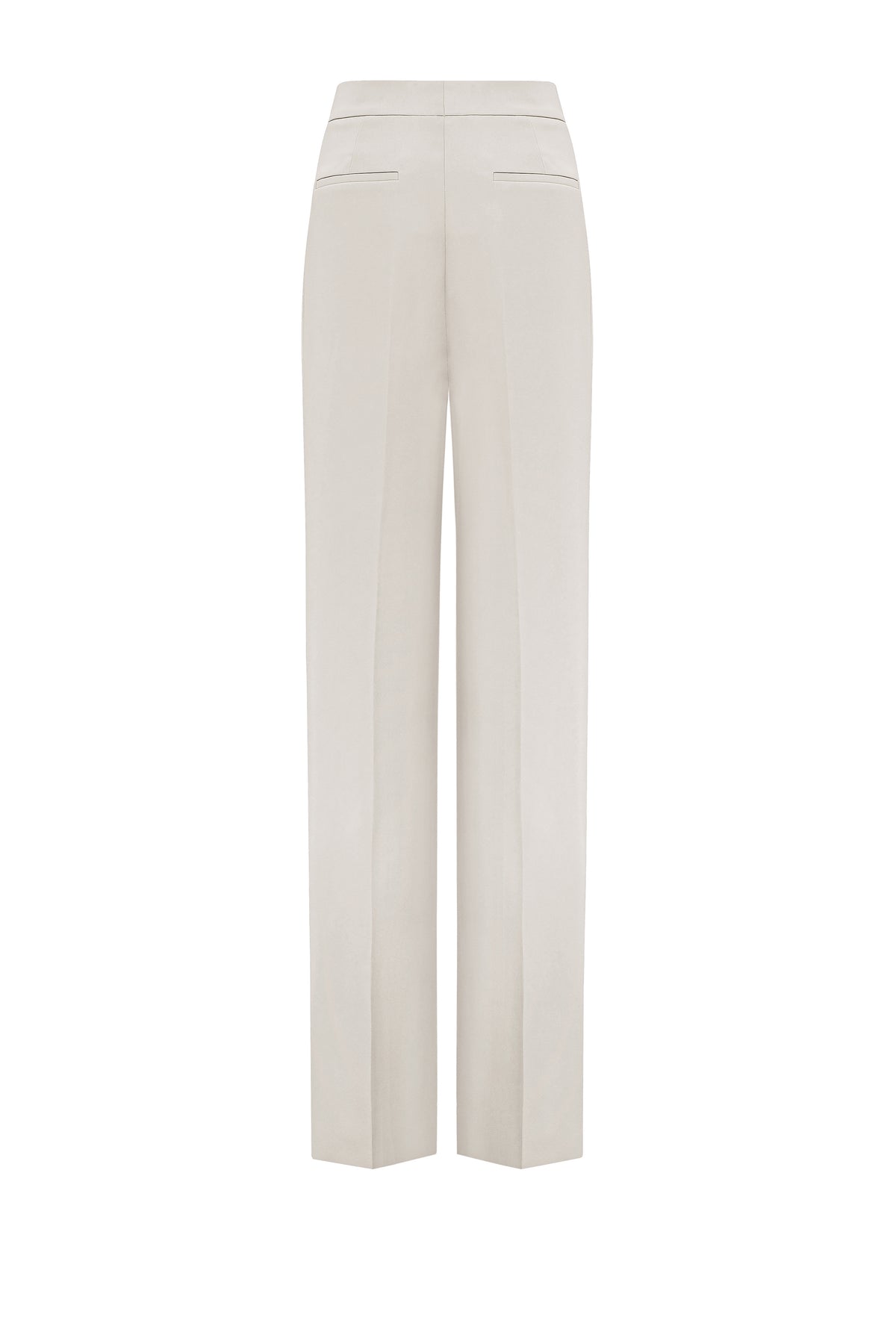 Cream LEKIEU Cardiff pants with a tailored fit, displayed on a neutral background showing front view.