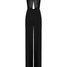 LEKIEU ELYSÉES black jumpsuit featuring a stylish, fitted design with long sleeves and elegant silhouette.