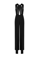 LEKIEU ELYSÉES black jumpsuit featuring a stylish, fitted design with long sleeves and elegant silhouette.