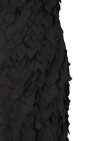Elegant black Swan dress gown by Nué featuring flowing fabric and stylish design, perfect for formal occasions.