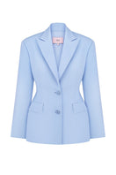 Nué Delphine blazer featuring a tailored fit and classic design, shown in a stylish, neutral-colored fabric.