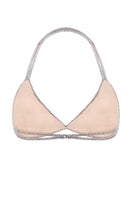 Nué mirror triangle bra top, stylish and fitted, featuring a sleek design with mirror accents, perfect for trendy casual wear.