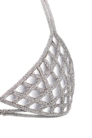 Nué Mirror Triangle Bra top, stylish and supportive, shown in a close-up image highlighting its unique mirror triangle design.