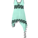 Sayya mint and black lace top featuring intricate lace details and stylish design, perfect for fashionable casual wear.
