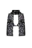 AWAVE polka dot adjustable bralette top with matching shawl, featuring a stylish, comfortable design and lightweight fabric.