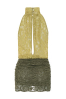 AWAVE turtleneck bodysuit paired with a drape-detailed mini skirt, stylish and modern fashion ensemble for trendy outfits.