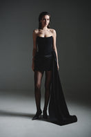 Black Hope Dress and Trail mini dress by Balykina, showcasing a stylish, fitted silhouette with a sleek, modern design.