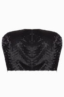 Black sequin cape jacket by Balykina, featuring shimmering sequins and elegant design, perfect for stylish outerwear.