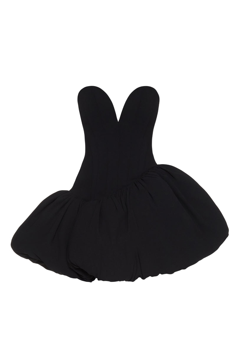 Robe en soie mate Sasha noire