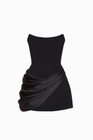 Black HOPE mini dress by BALYKINA featuring a stylish trail design, perfect for casual or dressy occasions.