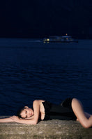 Black Balykina double shorts with a relaxed fit, featuring a comfortable waistband and stylish design.