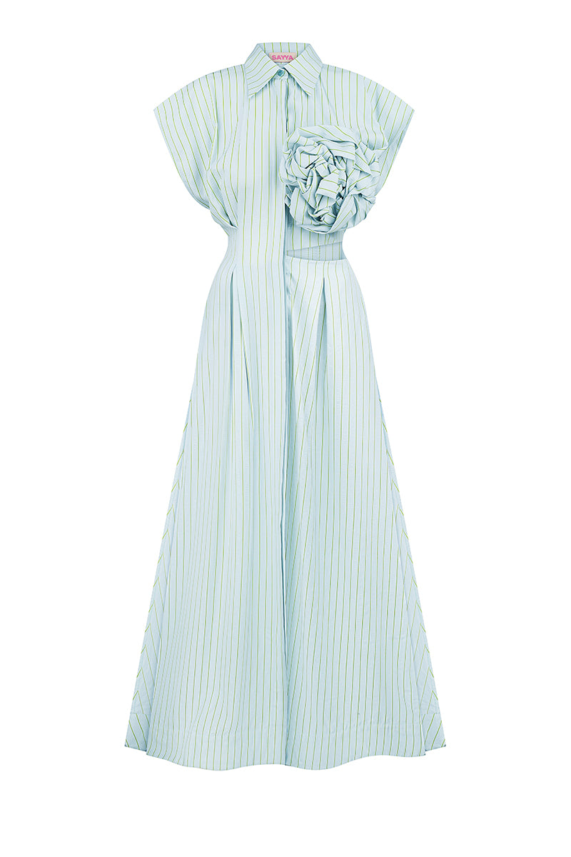 MINT MAXI DRESS FLOWER - CULT MIA
