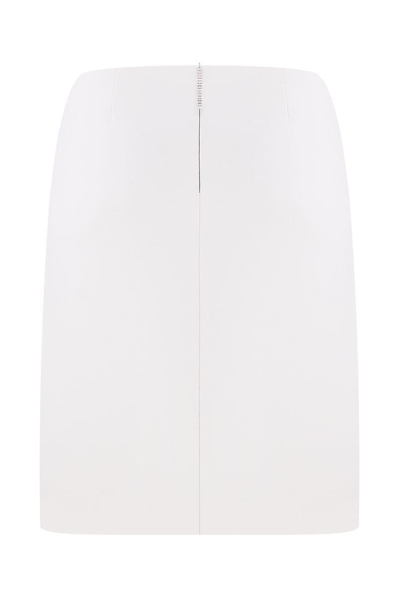 WHITE LOW-RISE TUBE MINI SKIRT - CULT MIA